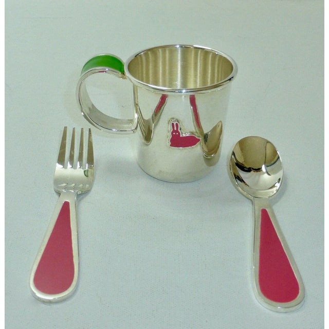 Kate Spade New York Pippin Park by Lenox Silver Plate Baby Girl Feeding Set - 3 Pieces For Sale - Image 11 of 11