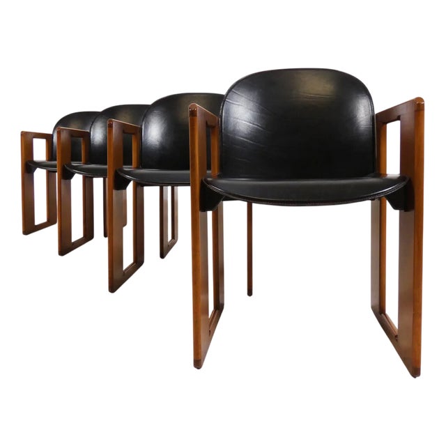 Dialogo Dining Chairs by Afra & Tobia Scarpa for B&B Italia / C&B Italia, 1989, Set of 4 For Sale