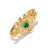 Modern Mystic Emerald Evil Eye Gold Adjustable Band Ring, Size 8 For Sale - Image 3 of 7