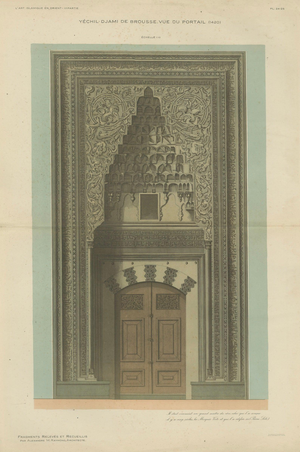 Alexandre M. Raymond, Green Mosque Portal of Bursa, 1924, Paper
