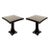 Black Occasional Tables in Ebonized Mahogany w/ Pedestal Bases by James Mont - a Pair For Sale - Image 8 of 8