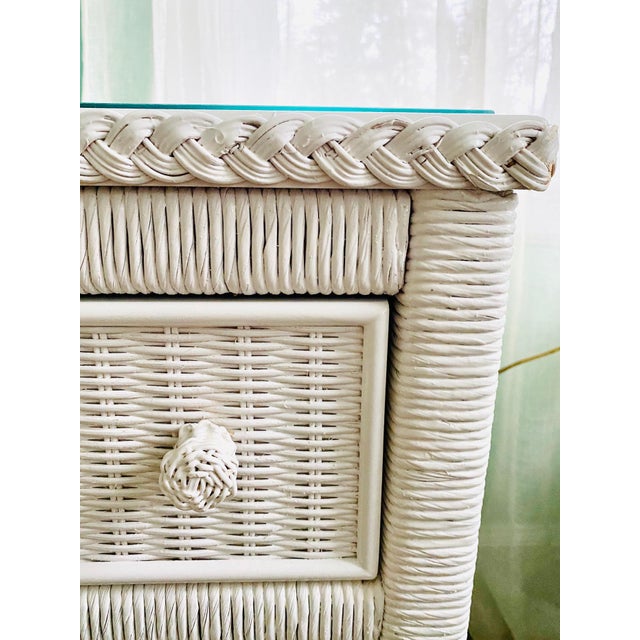 1970s Vintage Henry Link White Wicker Dresser Chairish