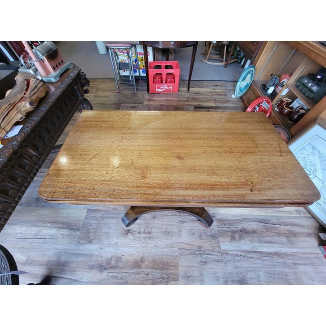 Wood 1890s Antique Empire Mahogany Flip Top Game Table with Inlaid Coins For Sale - Image 7 of 13