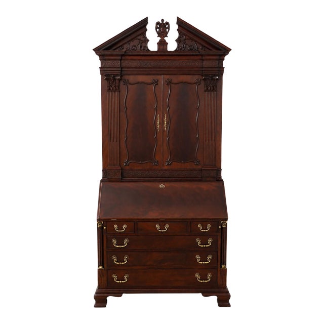 Henkel Harris Mahogany Large Document Secretary Desk For Sale