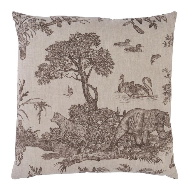 This pillow features Western Toile with a knife edge finish. Inspired by an 18th-century Jean-Baptiste Huet toile in our...
