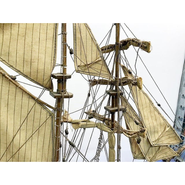 Nautical Vintage Halcon Model Sailing Ship For Sale - Image 3 of 4