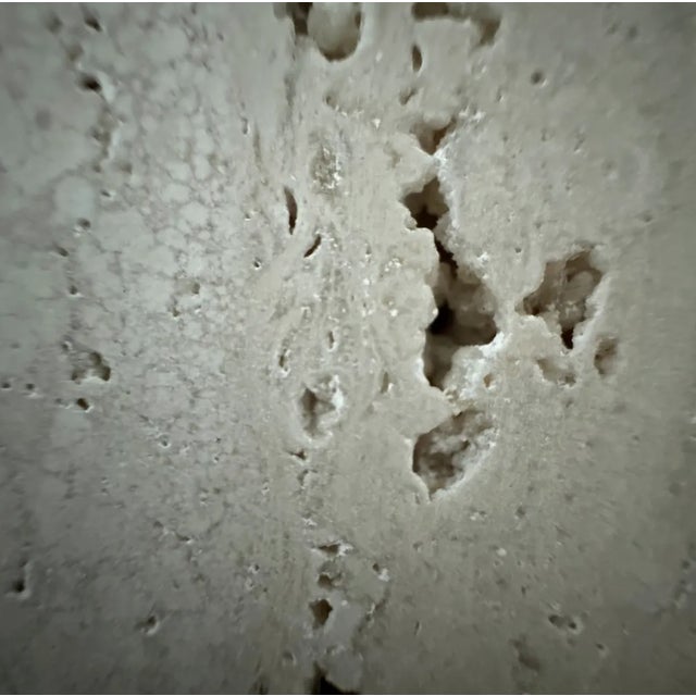 Stone 1970s Barker Bros Italian Travertine Side Occasional Table For Sale - Image 7 of 12