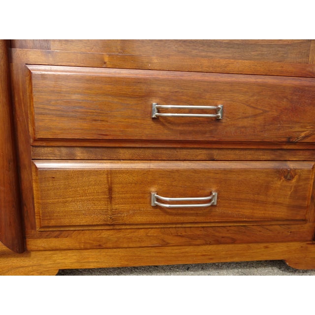 Large Vintage Sideboard in Walnut and Black Marble, 1950s For Sale - Image 9 of 18