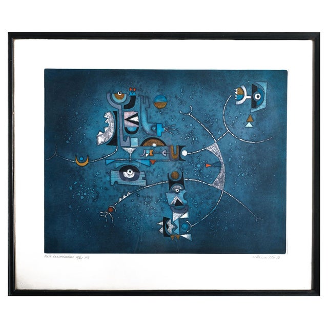 Diana Hansen, Wise Constellation, Lithograph, 1970s For Sale - Image 4 of 4