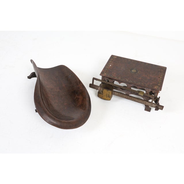 French Antique Cast Iron Baby Scale For Sale - Image 3 of 13