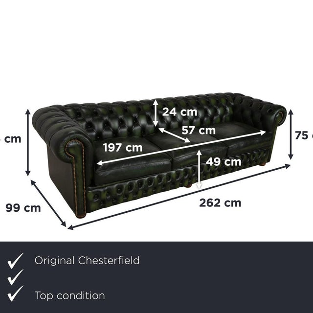 The Chesterfield sofa in dark green is a true statement piece, bringing classic British elegance to any room. The...