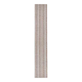 Rug & Kilim’s Modern Rug With Beige/Brown, White and Gray Stripes For Sale