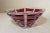 Boho Chic Vintage Bohemian Czech Centerpiece Cranberry Red Cut to Clear Glass Crystal Bowl For Sale - Image 3 of 12