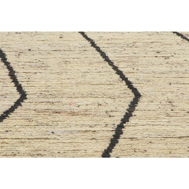 Modern Earth-Tone Moroccan Rug -06'07 X 08'09 For Sale In Dallas - Image 6 of 11