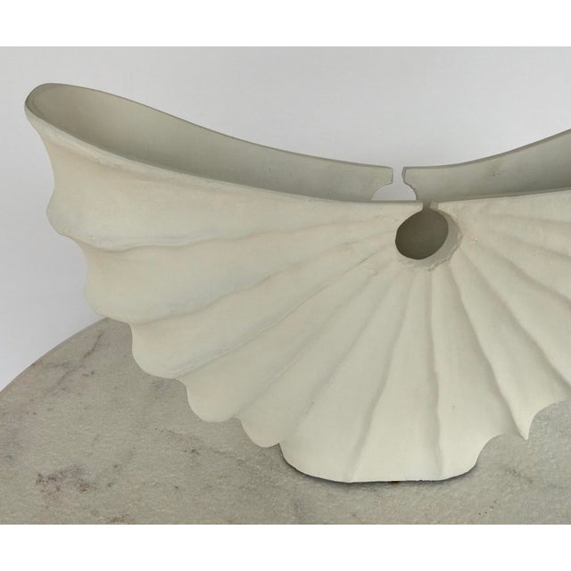 Stylish Global Views Modern White Atlantis Centerpiece, showroom floor sample