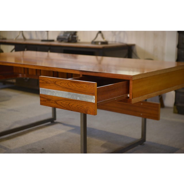 1970s Wooden Minister's Desk by Claude Gaillard and Henri Lesetre for Ligne Roset, 1970s For Sale - Image 5 of 16