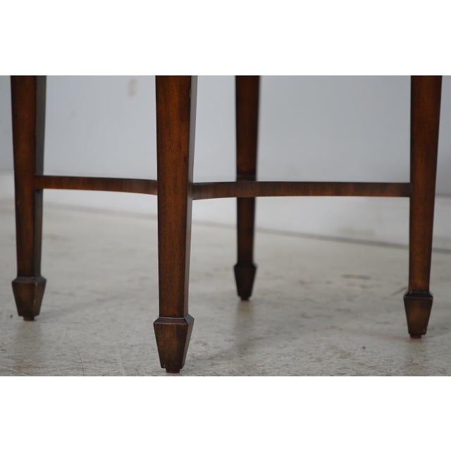Maitland Smith Mahogany Inlaid Occasional Table For Sale - Image 15 of 17
