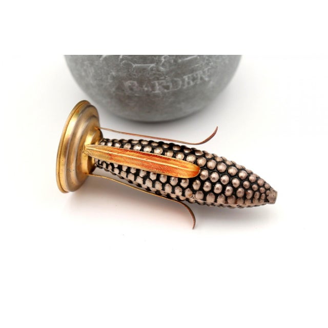 Silver Corncob Toothpick Holder For Sale - Image 3 of 6