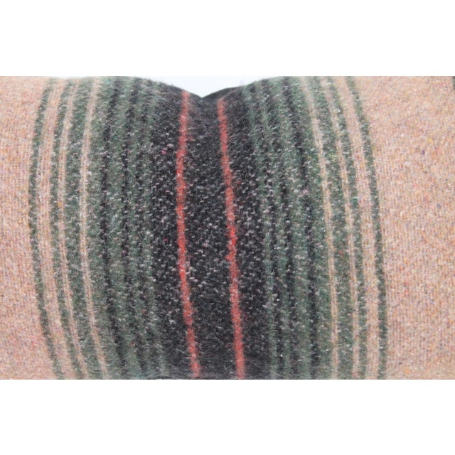 Striped Wool Pillow For Sale - Image 4 of 5