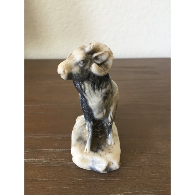 Vintage Bighorn Sheep Carving in Zebra Jasper For Sale - Image 4 of 13