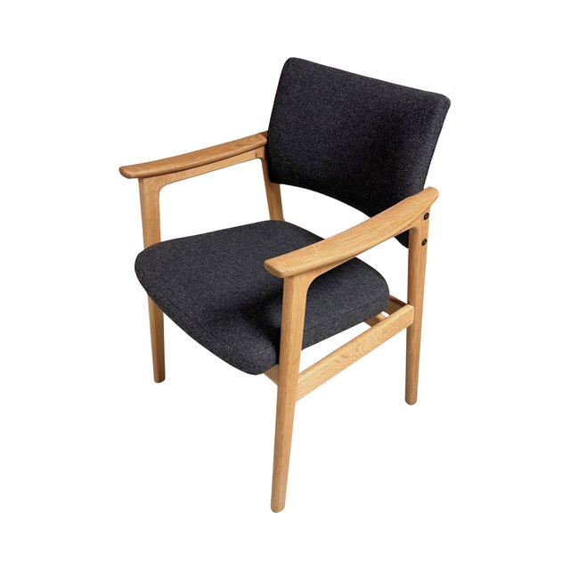 Wood Erik Kirkegaard Danish Modern Oak Armchair, 1960s, Attributed For Sale - Image 7 of 9