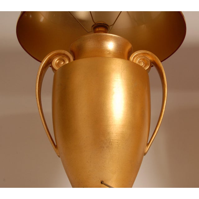 Vintage Italian Etruscan Vase Lamps Traditional Gold Table Lamps Style the Etrusque - a Pair For Sale - Image 12 of 15