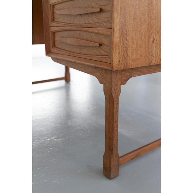 Mid-Century Modern Danish Freestanding Oak Desk by Henning Kjærnulf, 1960s For Sale - Image 17 of 18