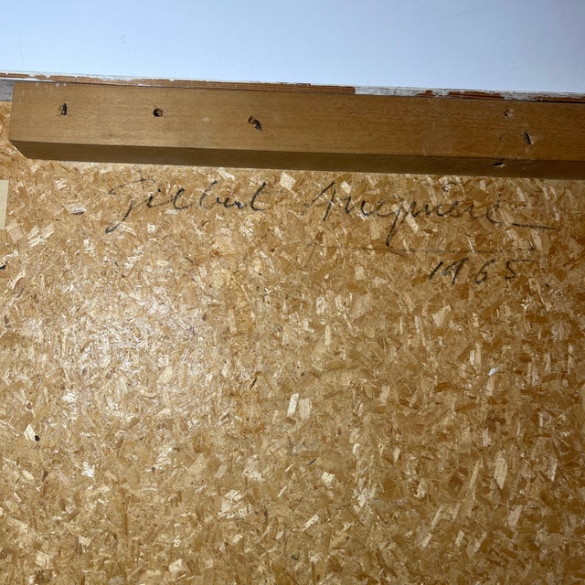 Gilbert Auquière, Abstract Composition, 1960s, Mixed Media For Sale - Image 11 of 12