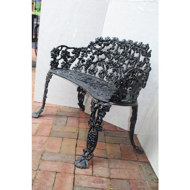 Antique Victorian Cast Iron Grape Vine Garden Bench Chairish