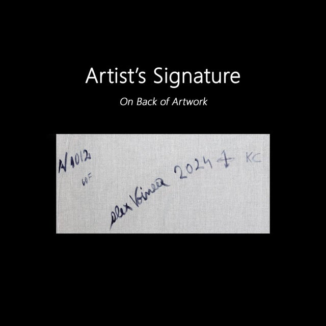 Av_1012 - Colorful Textured Contemporary Abstract Painting on Linen Original Artwork by Alex Voinea For Sale - Image 9 of 9