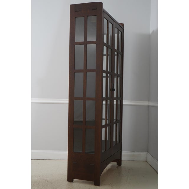 Age: C. 2000 Details: Finish no.31 High Quality Construction Lighted Interior Solid Oak Arts & Crafts Style See Other...