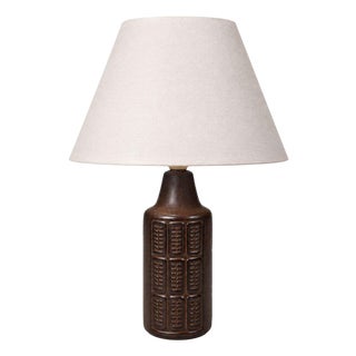 1960s Mid-Century Modern Søholm Stentøj, Table Lamp, Brown Glazed Stoneware For Sale