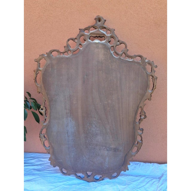 Large Louis XV Wall Mirror in Rocaille Carved Wood, 19th Century For Sale - Image 3 of 7