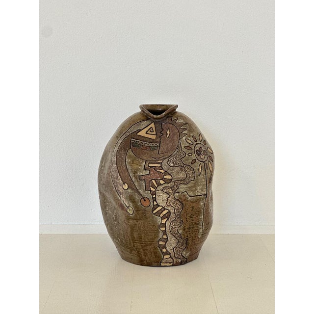 Vintage Vase with Geometric and Abstract Designs, 1970s For Sale - Image 6 of 8