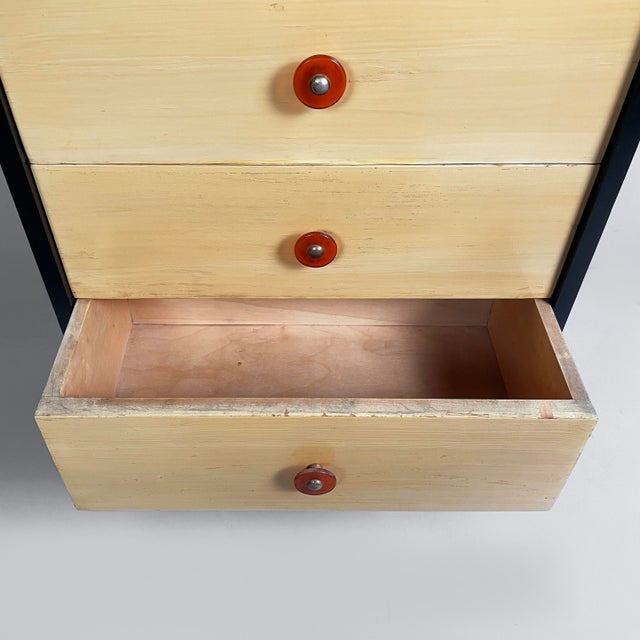 Art Deco Italian Chest of Drawers in Light and Black Wood, 1930s For Sale - Image 15 of 18