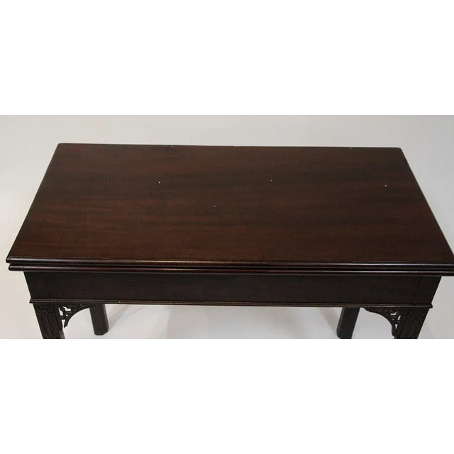 Early 19th Century Antique English Chippendale Style Mahogany Game, Card Table For Sale - Image 5 of 8