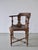 Antique Carved Corner Chair with Leather Seat For Sale - Image 6 of 10