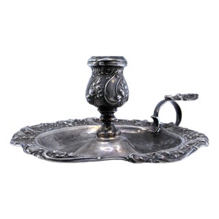 Silver Paddle Embossed with Floral Motifs For Sale