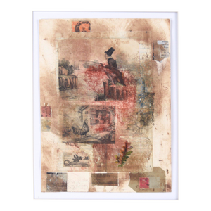"Mischen Bin Wohl" - Chine Colle Monoprint With Collage by Michael Pauker
