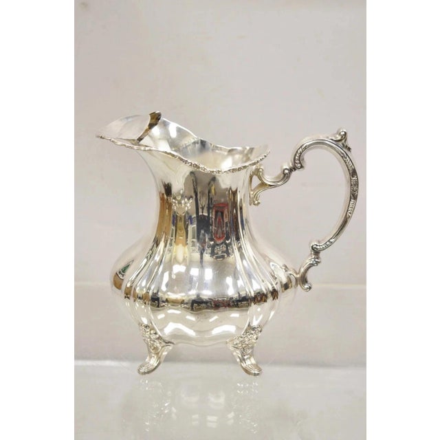 Vintage Lancaster Rose by Poole 401a Epca Silver Plated Water Pitcher For Sale - Image 11 of 11