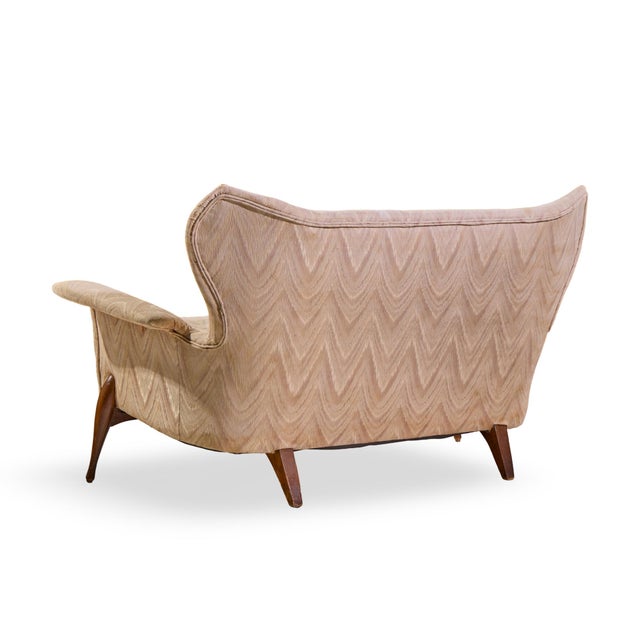 Mid 20th Century Ben Seibel Mid Century Walnut Gala Settee Sofa For Sale - Image 5 of 9