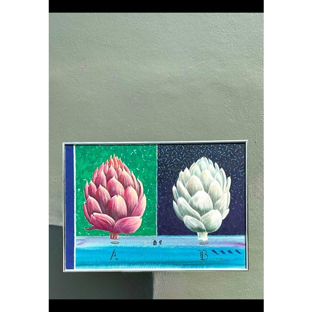 Contemporary Peter Read Framed Artichoke Painting For Sale - Image 3 of 17