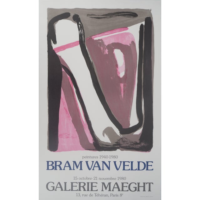 Bram Van Velde, Expo 1980, Lithograph For Sale