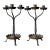 Vintage Boho Twisted Wrought Iron Candelabras - A Pair For Sale