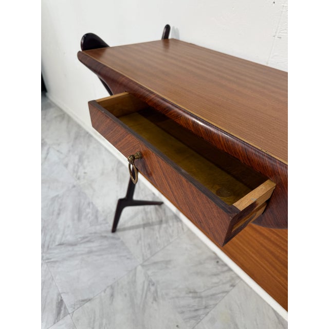 1950s Mid-Century Italian Console With Drawer, 1950s For Sale - Image 5 of 5
