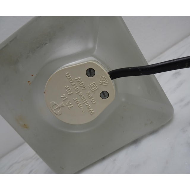 Germany Frosted Glass Cube Table Lamp from Peill & Putzler, 1960s For Sale - Image 4 of 10