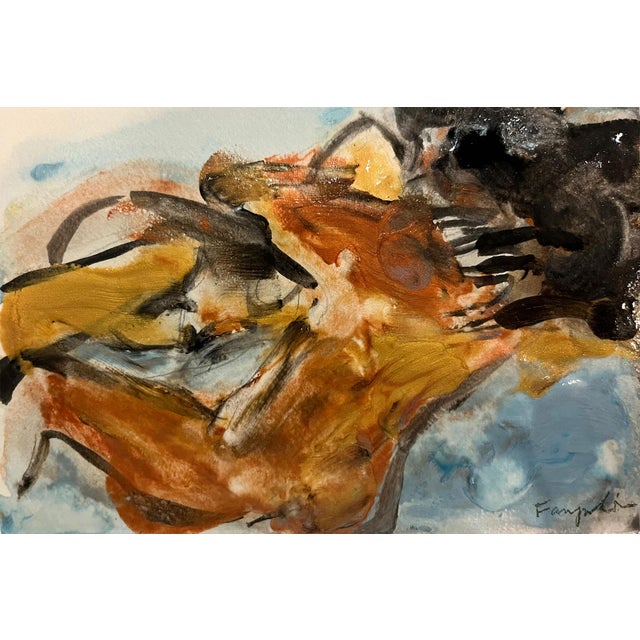 Fanyu Lin The Embrace No. 2, 2024 Watercolor on paper 4 x 6 inches (10.2 x 15.2 cm) The Embrace No. 2 is a striking piece...