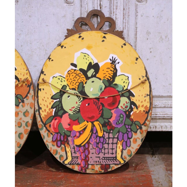 Brown Pair of 19th Century French Louis XVI Oval Walnut Mirrors With Ribbon Crest For Sale - Image 8 of 9