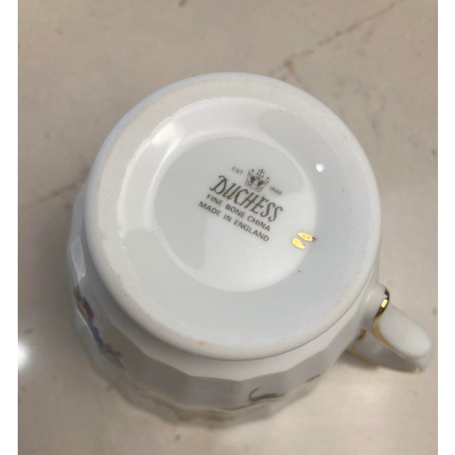 Mid 20th Century Mid 20th Century Duchess Fine Bone China Tea Cup and Saucer Set For Sale - Image 5 of 14