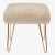 Modern Montage Faux Fur Ottomans on Brass Hairpin Legs, Pair For Sale - Image 3 of 6